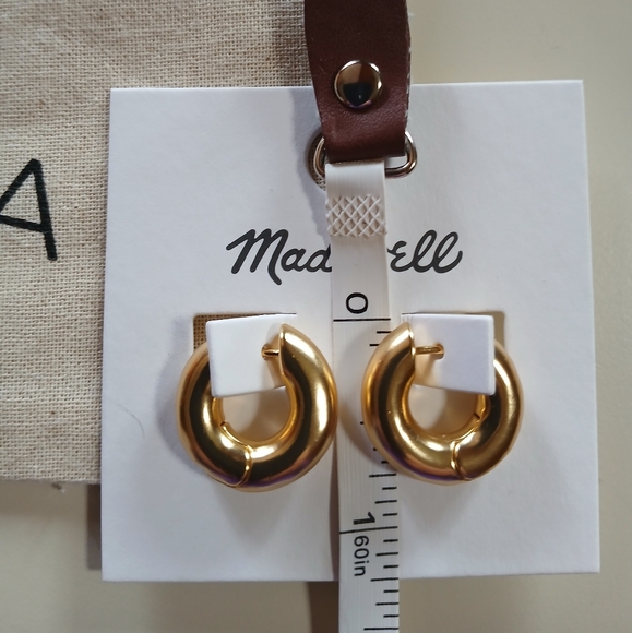 🌟NEW🌟❤️Madewell❤️Mini Chunky Donut Hoop Earrings 💥💥 - Picture 9 of 9